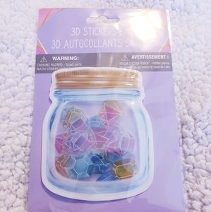 3D Jeweled Shape Stickers. NWT.